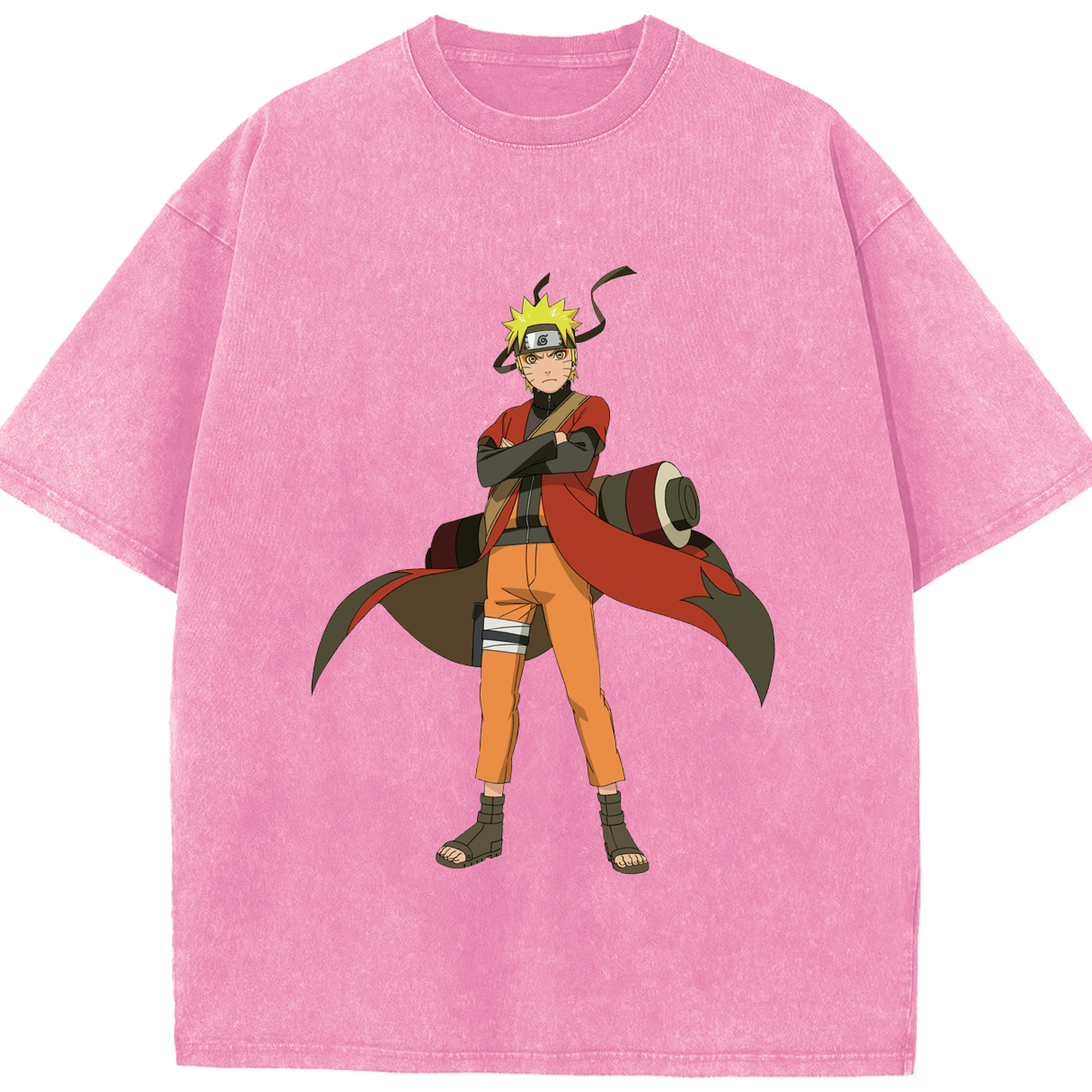 （画像用） NARUTO -ナルト- うずまき ナルト Uzumaki Naruto 綿100% ヴィンテージ風 半袖Tシャツ（フロントプリント）
